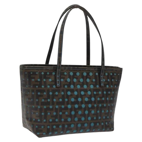 FENDI Zucca Canvas Mini Tote Bag Brown Black - Picture 1 of 12